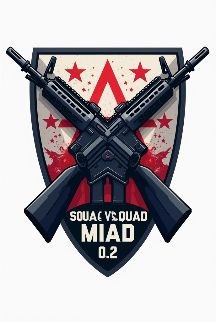 Make a patch logo for a Squad VS Squad military event, 1st edition Maximum of 3 colors