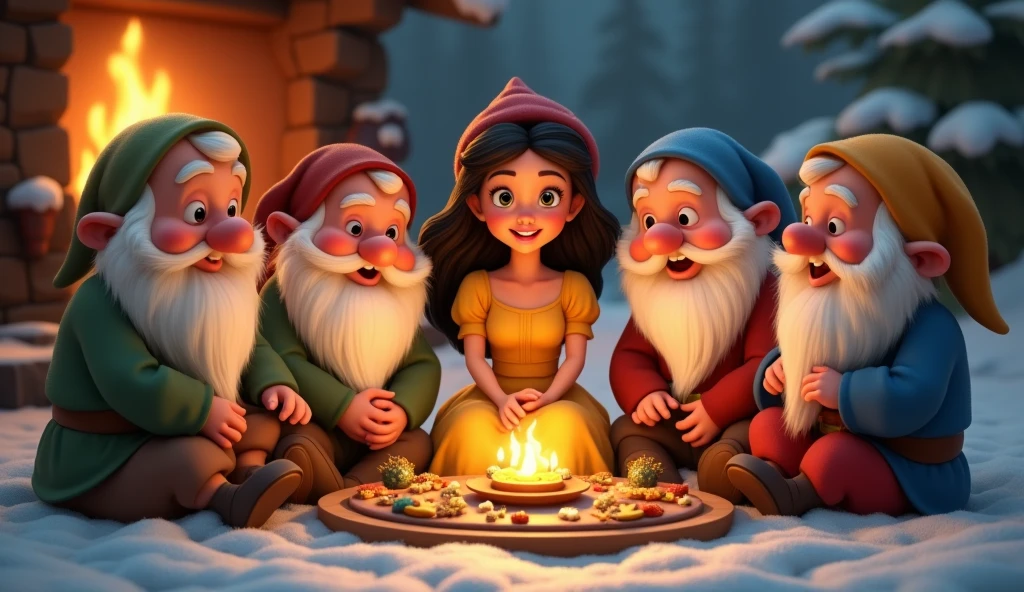 daily、happiness、Promise: The dwarves and Snow White live together、Conversation with the little ones　happinessな日々