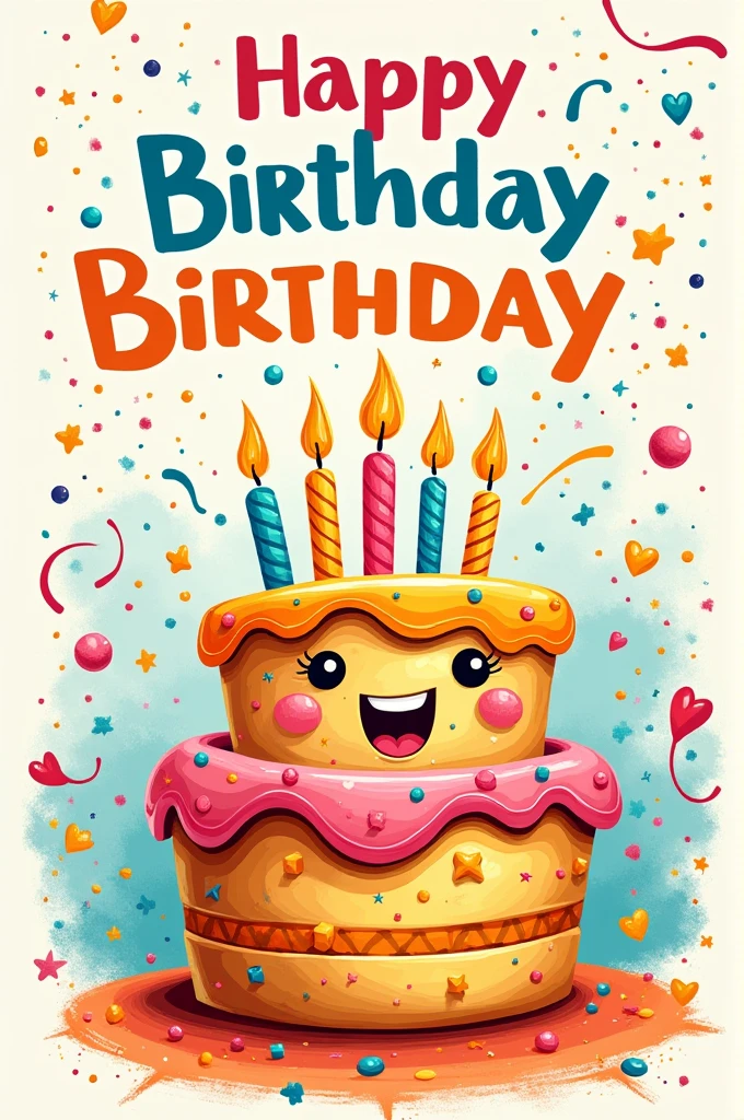 Create a birthday card with message