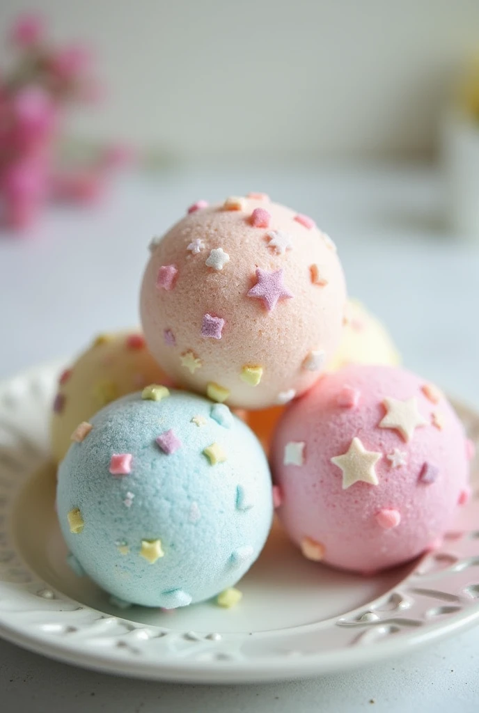 project: Fizzy Bath Bombs Goal Create fizzy bath bombs as a small, home-based venture. This project will allow the application of chemistry concepts such as acid-base reactions and solubility.

Materials Needed Baking soda (NaHCO₃) - 1 cup Citric acid - 1/2 cups cornstarch (corn starch) - 1/2 cups Epsom salt (magnesium sulfate) - 1/4 cup Essential oil (Optional, for aroma) - 10 drops Food coloring (Optional, For color) - a few drops of coconut oil (or olive oil) - 2 tablespoons Water (preferably in a spray bottle) - required amount Silicone mold or bath bomb mold - desired shape