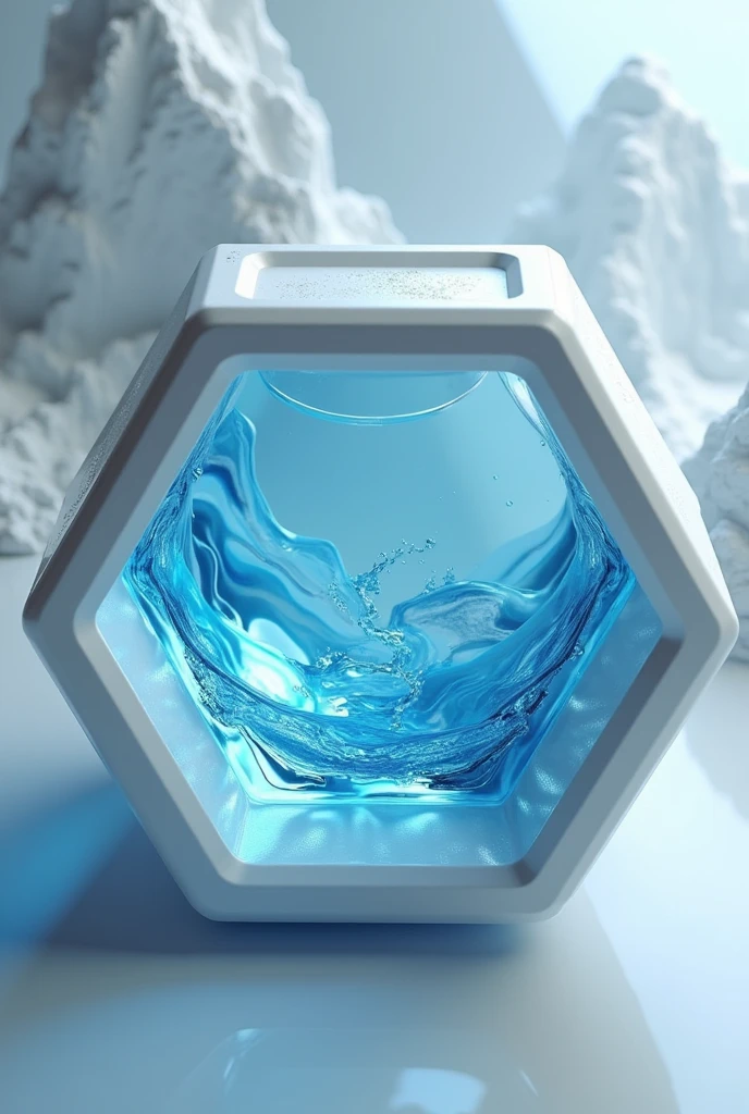 Make the representation of water in an icosahedron that looks more plastic to put in a model with a structure that occupies the color 