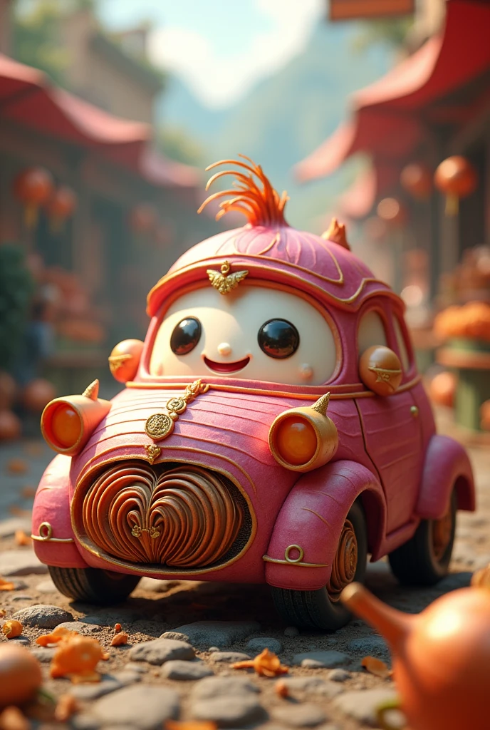Can you draw a car made of onion?