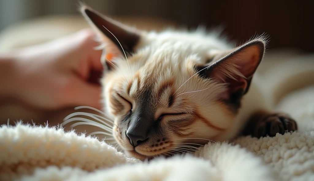 An ultra-detailed image of an elderly Siamese cat, its skin slightly wrinkled with sparse, white fur covering its body. The cat is resting on a plush blanket, with its eyes half-closed, showing signs of frailty. A caring hand gently strokes the cat, emphasizing the thin, white fur that has come with age. The room is softly lit, creating a warm, tender atmosphere that highlights the compassion in its care, Photorealistic, 8K, (best quality, 4K, 8K, high resolution.
Consumo esperado : 6
1 garota, (bolsas sob os olhos:1.5), cabelo verde menta, gêmeo_Trança, boina branca, camisa branca, gravata de flores
Padrão
SDXL
Estúdio
Configurações gerais
Modelo
v1
SeaArt Infinity
Alternar
Geração de esboço para imagem
Magia de dica
Configurações básicas
Quantidade de imagens.