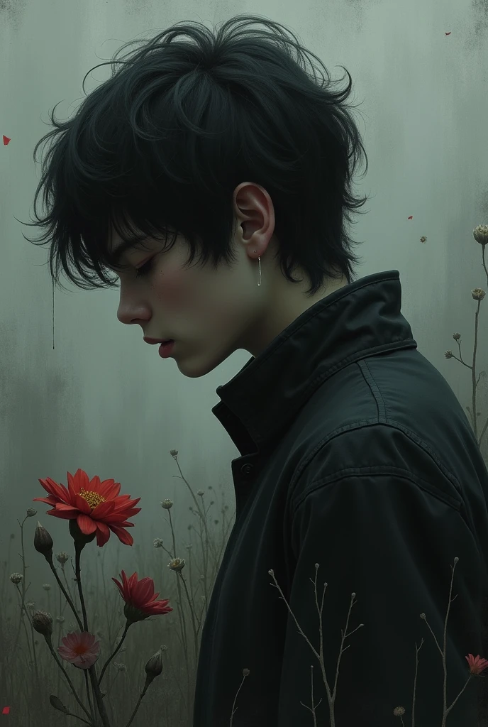 Create a cover of a breakup, and the death of the protagonist