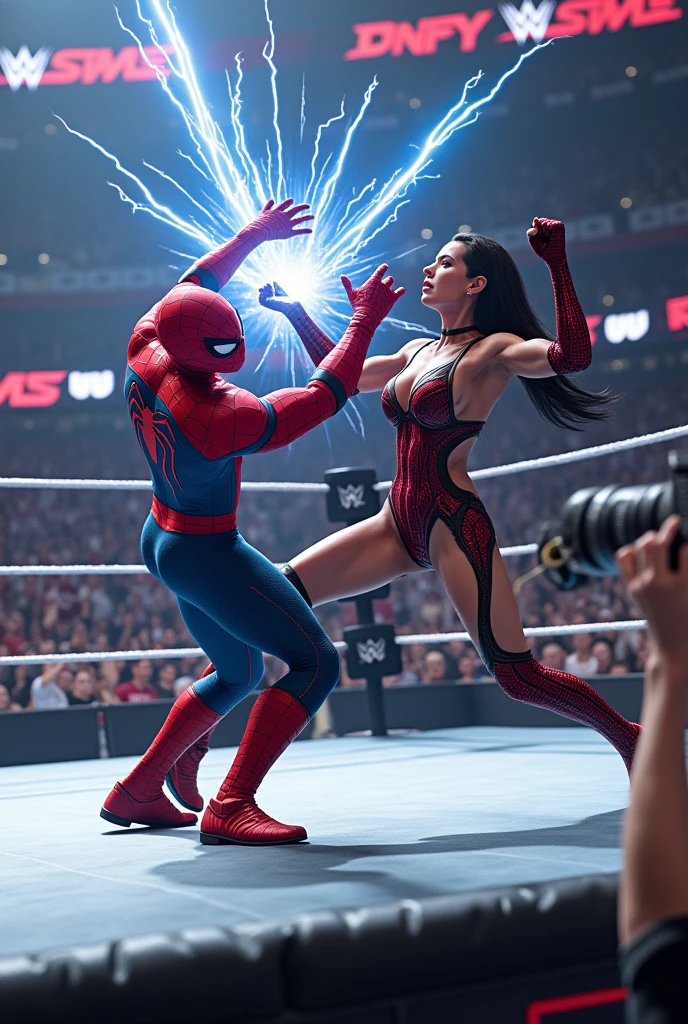 Spider man vs ekektra natchios wwe