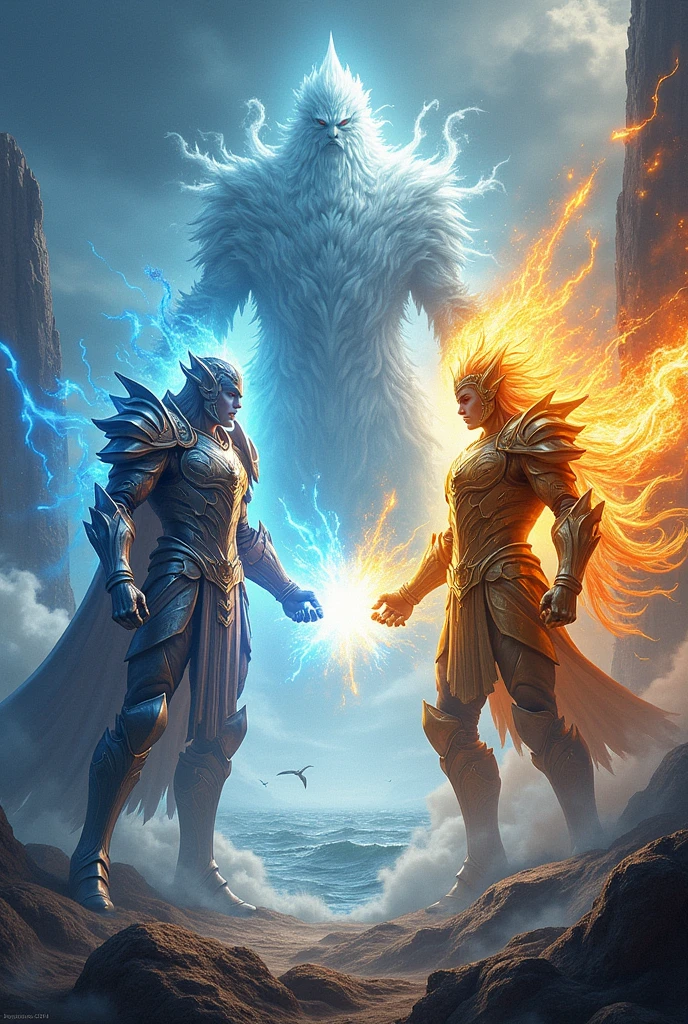 Moon armor king and sun armor king, killing water god