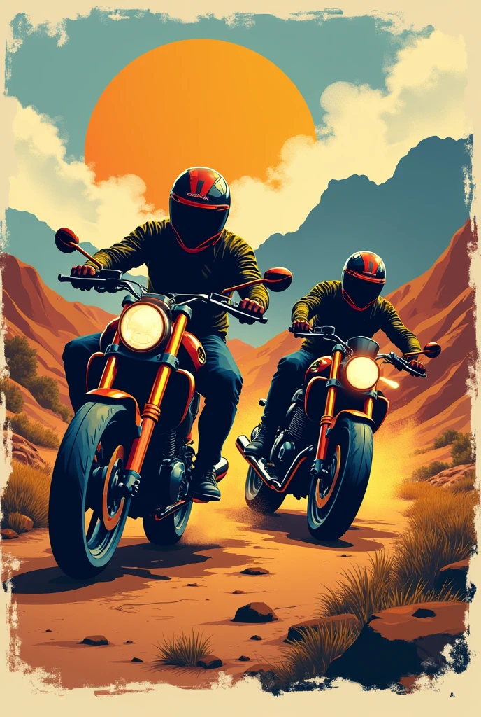 A logo for a group of motorcyclists called &#39;Elite on Two Wheels - Dias d&#39;Ávila/NOT&#39;, which should include motorcycles and refer to the Brazilian backlands. must include the cited name