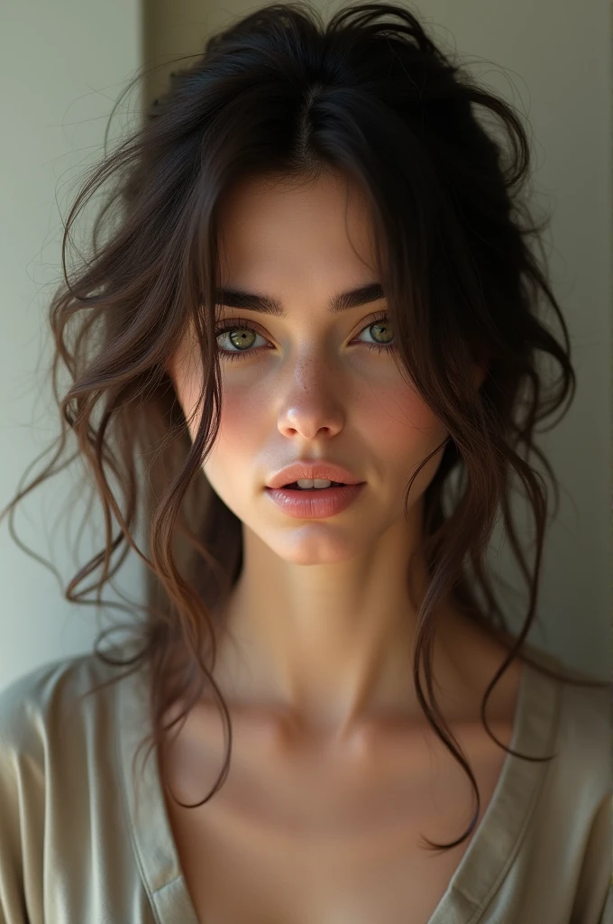 Brunetette, messy
