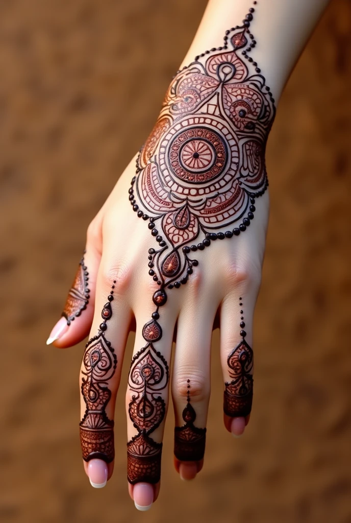 generate Rajasthani mehndi design on hand