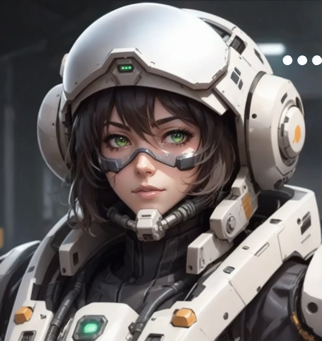 a highly detailed, mechanical mech pilot in the cockpit, wearing a neurohelmet and cooling suit, cinematic borderlands-style cel-shaded line art, vibrant colors, glitch art effects, scifi futuristic style, art by greg tocchini, kaethe butcher and atey ghailan, green motifs, magistracy of canopus feel
