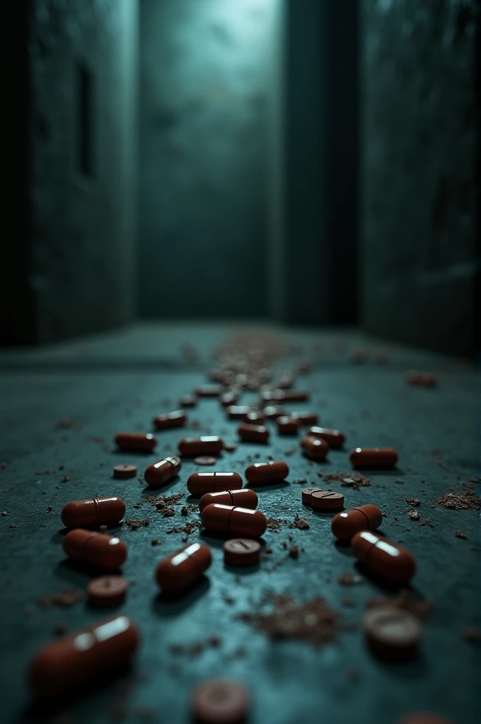 Suicide pills scattered around