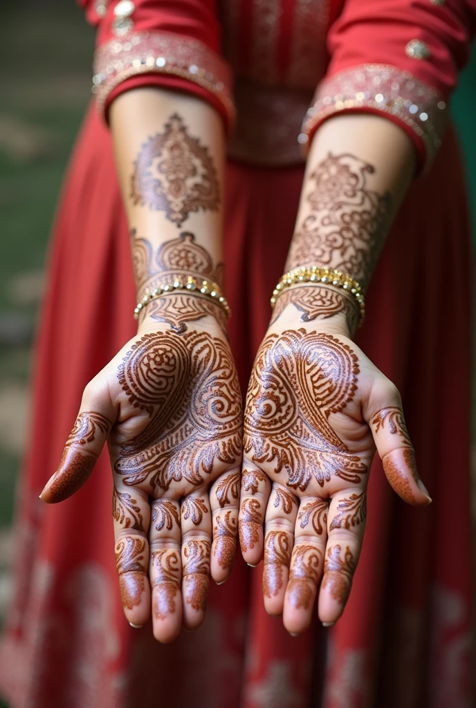 generate more unique Shadi Special mehndi design on hand