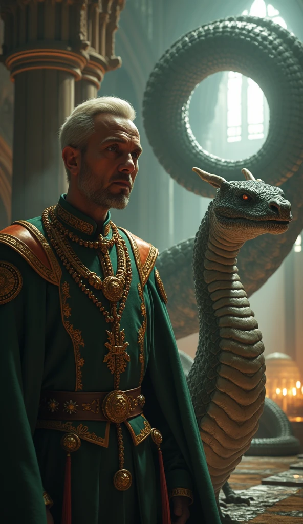 The Royal Man and the Ancient Snake with a Fierce Look