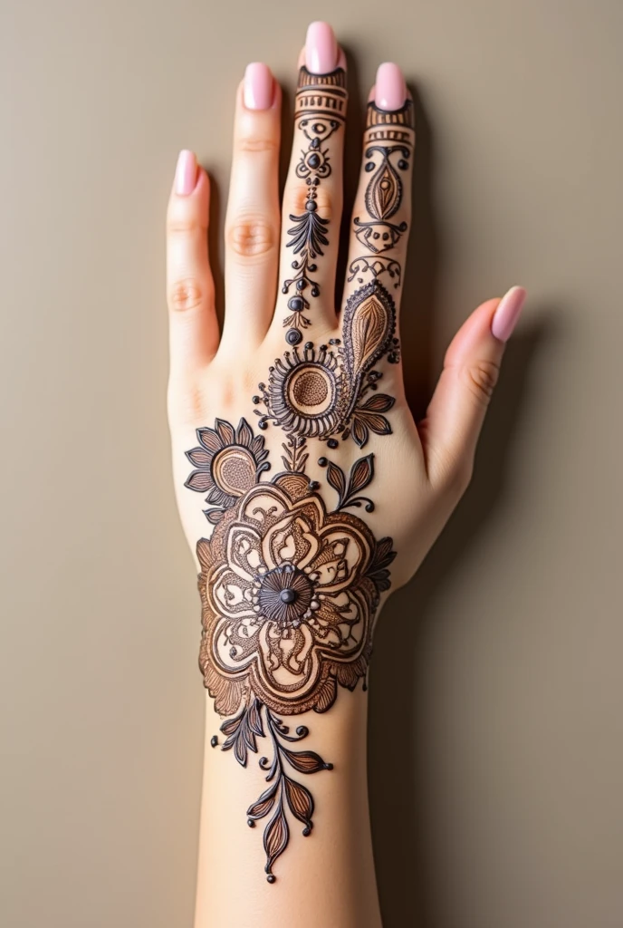 generate unique Rajasthani mehndi design on hand