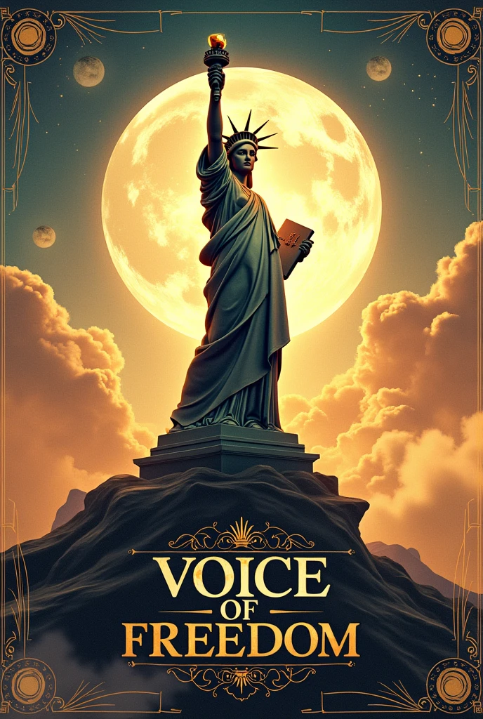 Inspiring poster about the voice of freedom with deep meaning
