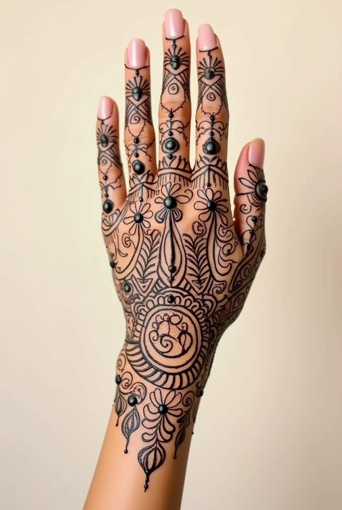 generate more unique Arabic mehndi design on hand