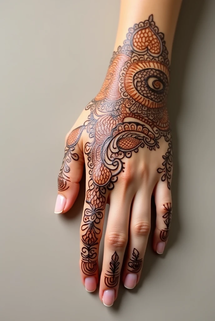 generate unique Rajasthani mehndi design on hand