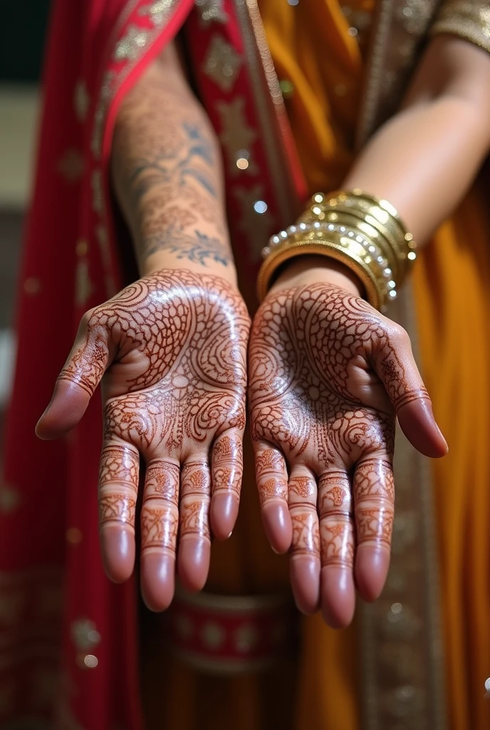 generate more unique Bridal mehndi design on hand