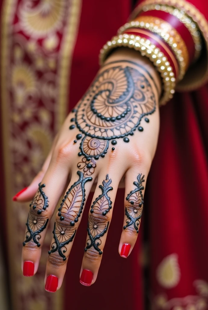 generate more unique Shadi Special mehndi design on hand