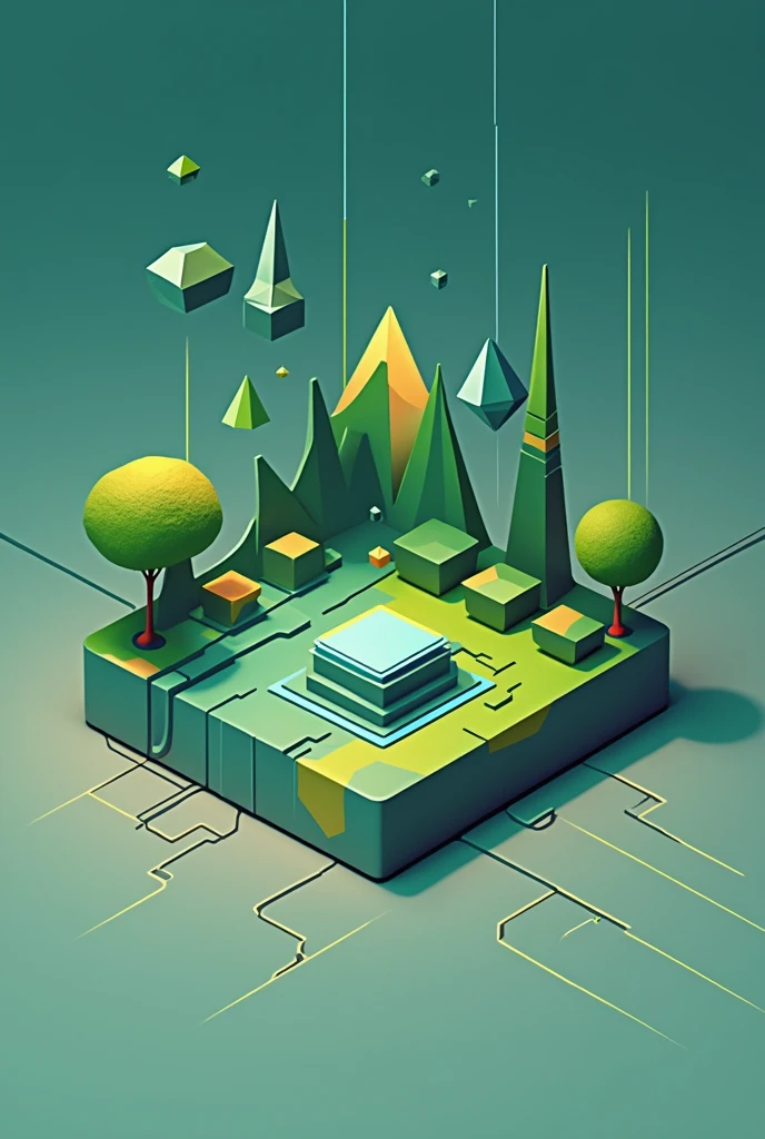 abstract geometrical background, floating square, isometric box, isometric line, digital background, pattern, vector, best quality, 8k, highres, masterpiece, ultra-detailed, photorealistic, studio lighting, extreme detail description, vivid colors, 3D render, minimalist, vibrant colors, geometric shapes, clean lines, symmetry, cinematic lighting