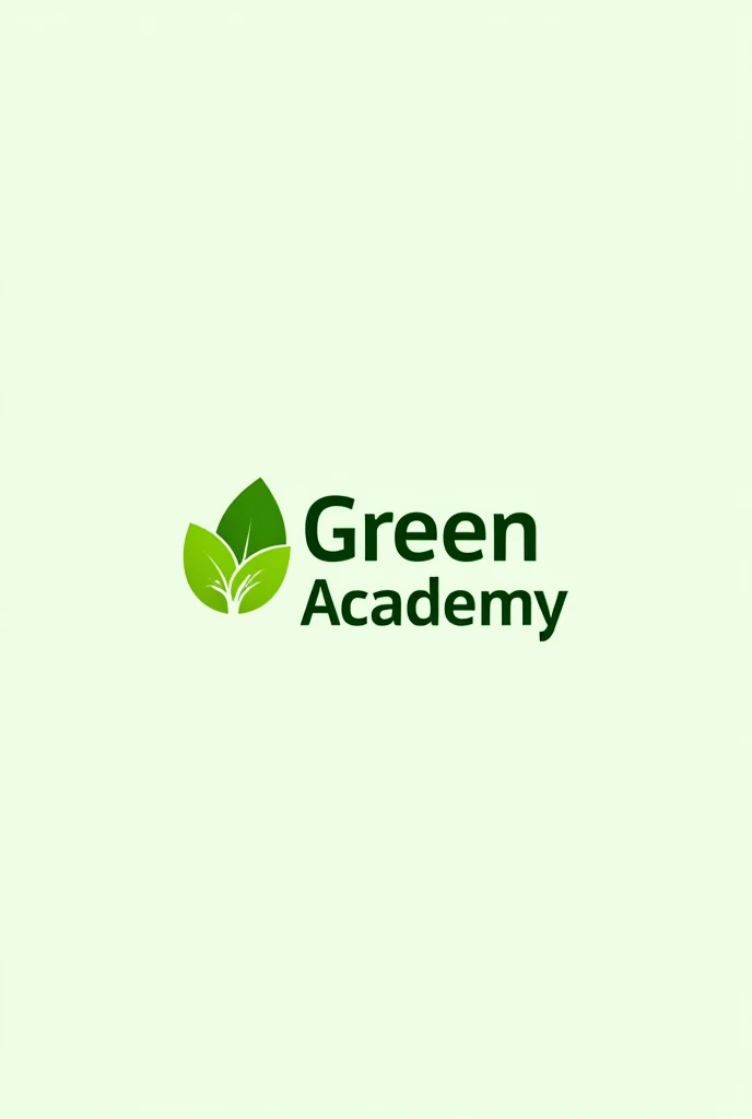 Create logo with name "Green academy" with green tones and bicycle icon