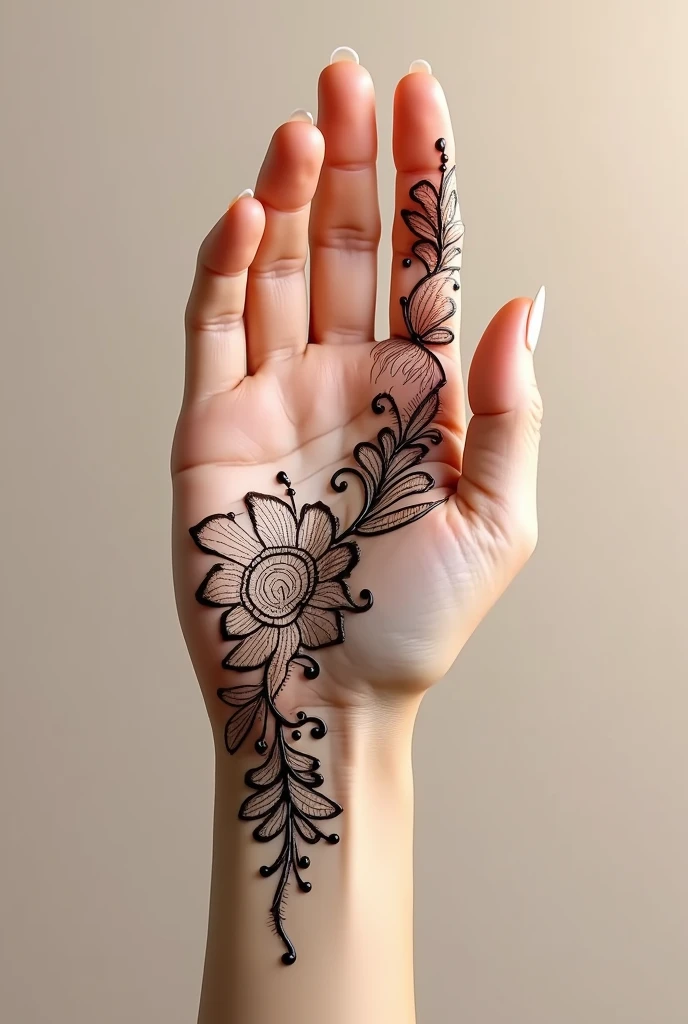 generate unique Traditional mehndi design on hand