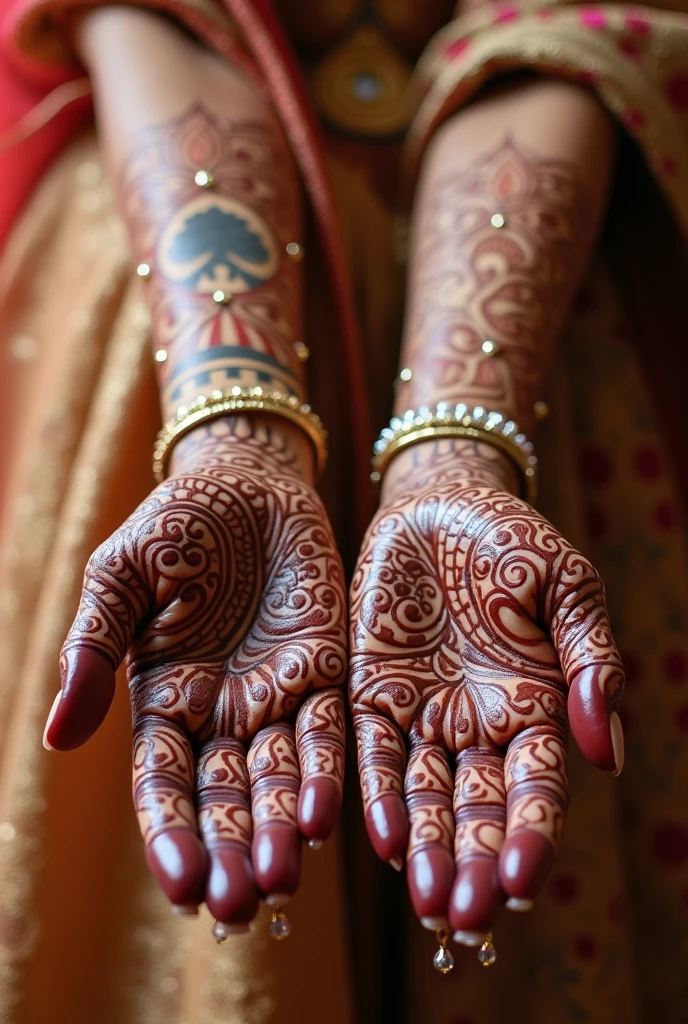 generate more unique Bridal mehndi design on hand