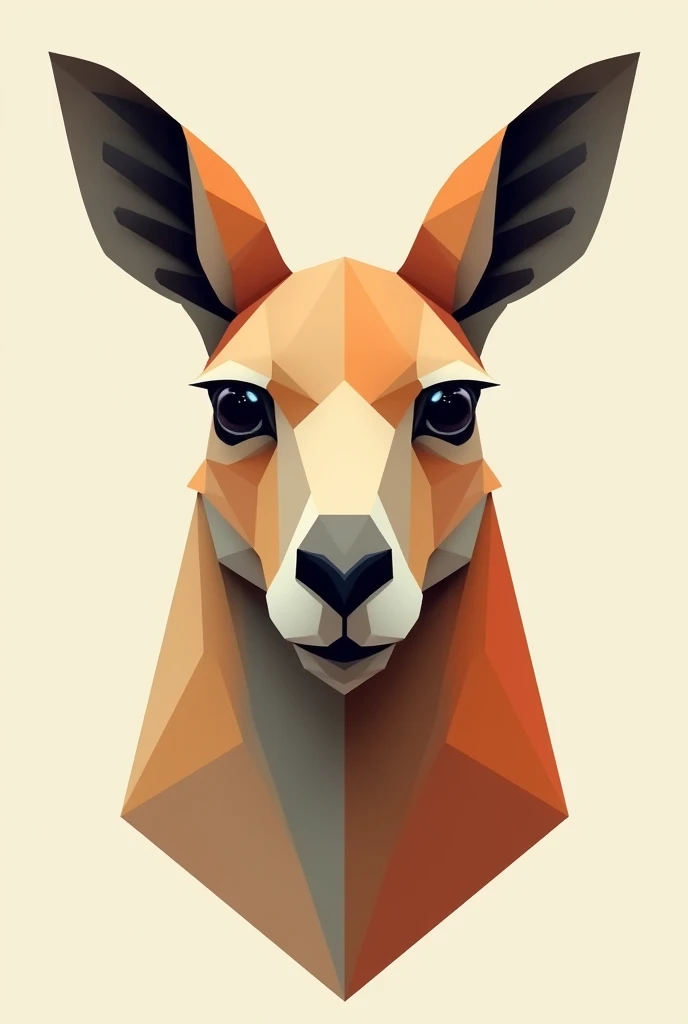 geometric kangaroo face