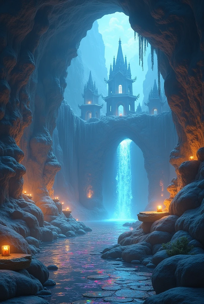 Game background - menu anime fantasy magic medieval magic without people not forest cave kotokomby