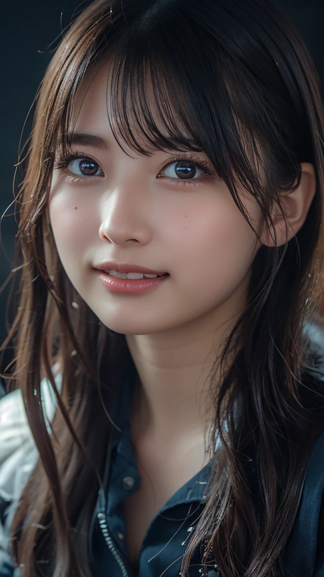 A stunning 8K RAW image captures a mesmerizing close-up of a 2 woman's ethereal features, as if she were a living masterpiece. The camera frames her upper body centered, with subtle curves accentuating her figure. Softly glowing eyes illuminate translucent skin, revealing an intricate metal skeleton beneath. Her confident pose showcases flowing fabric highlighting her beauty. A vibrant background swirls with shapes and hues, drawing the eye to her radiant smile and bright gaze.