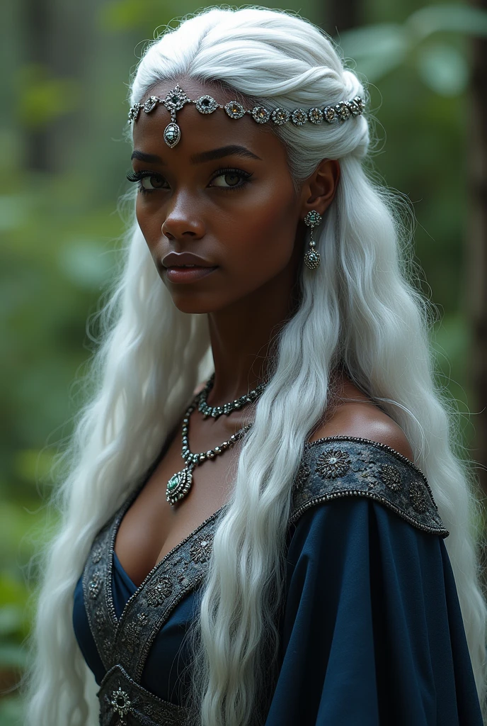 A silver-haired velaryon and the fairest of the seven kingdoms,She has black skin color She is the most beautiful in the world 
