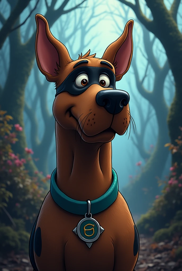 Amazing almost realistic image of the Scooby Doo dog with a unique background to make it look amazing
