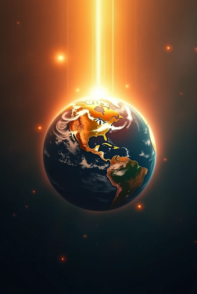 Solar radiation reaching planet earth