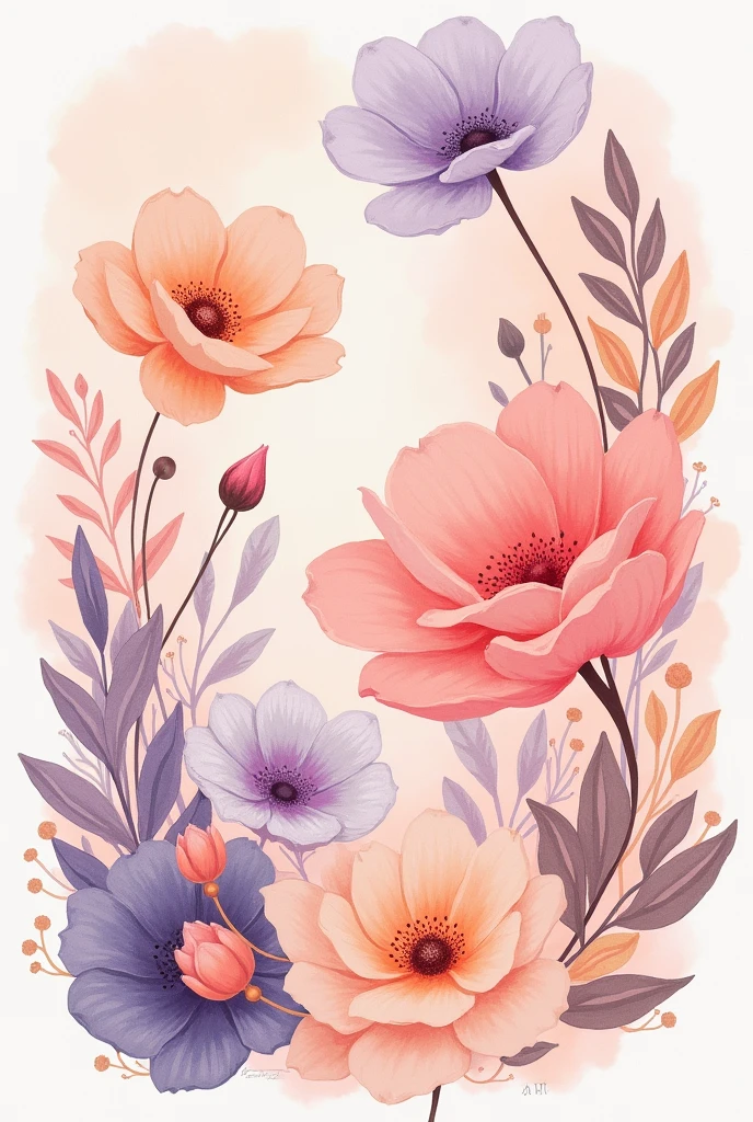 I want to make my art profile i make calligraphy ,doodle,acralic paintings,watercolour i want my background in pastel colours like light pink light orange light purple i i want delineatearrt writen on it but like in hidden form