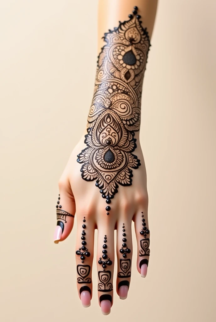 generate more unique Arabic mehndi design on hand