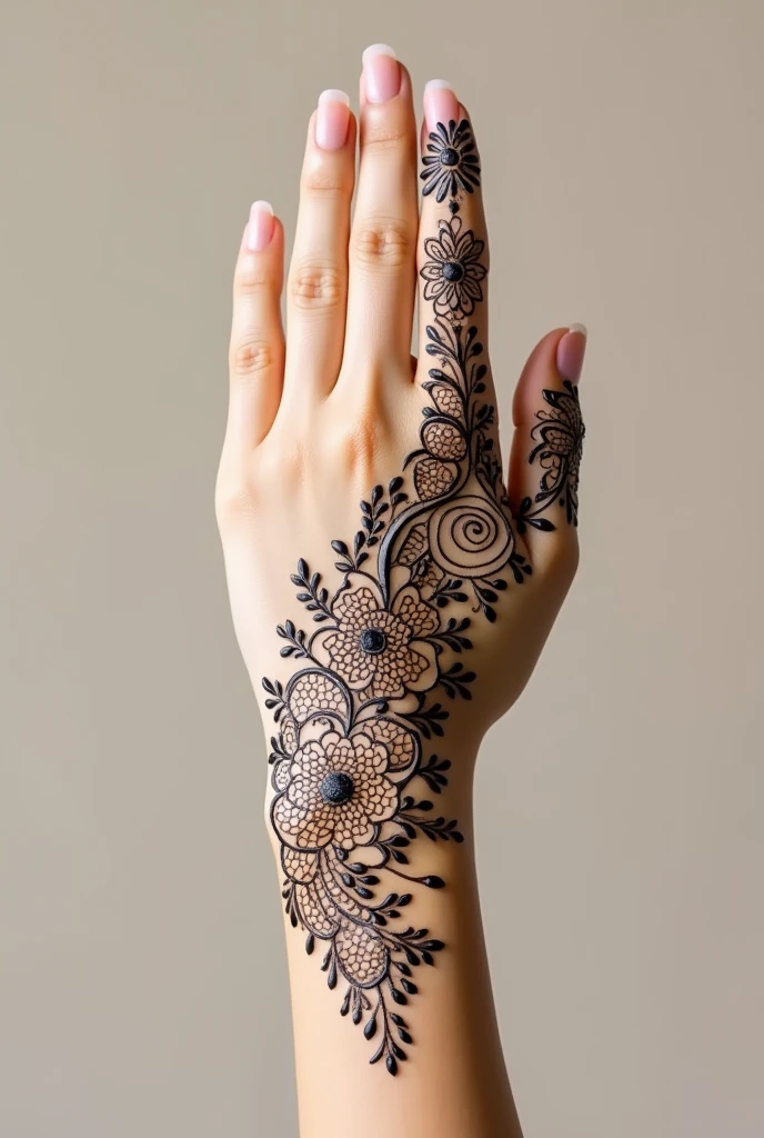 generate unique Traditional mehndi design on hand
