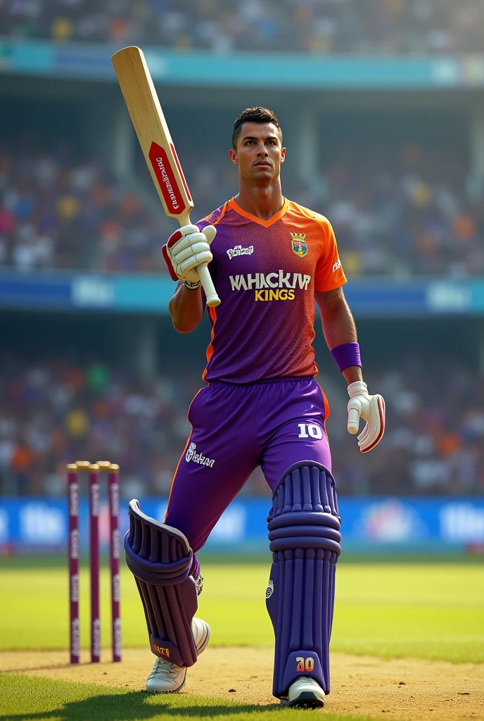 Ronaldo playing cricket in ipl in Punjab kings