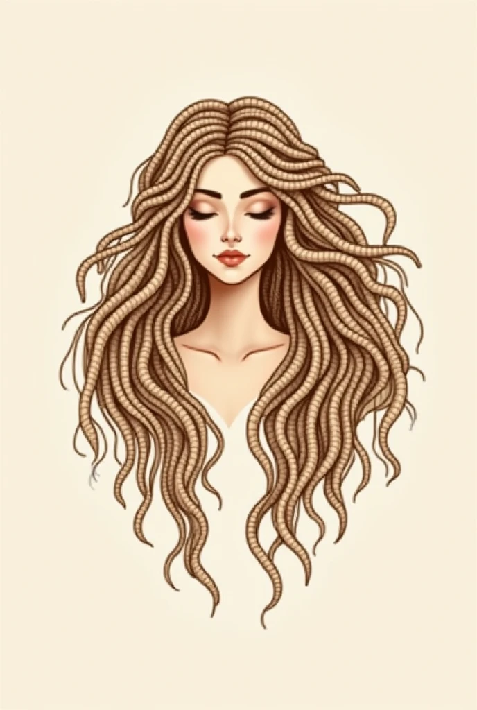Brand logo featuring a crochet haired goddess, minimalistic