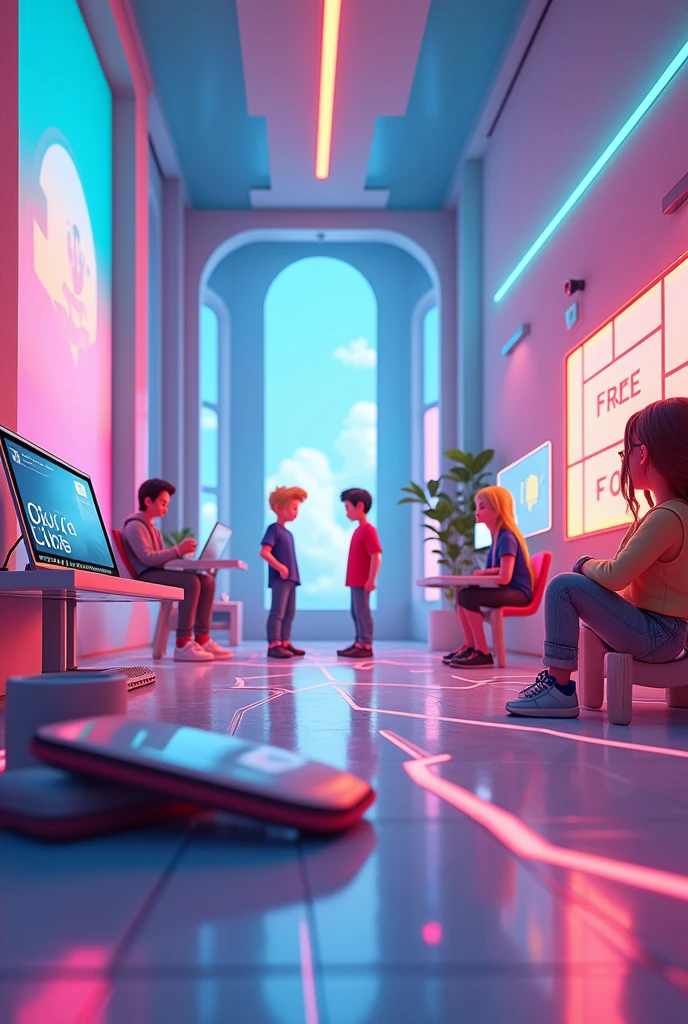Products in high demand among young people, use an animation style