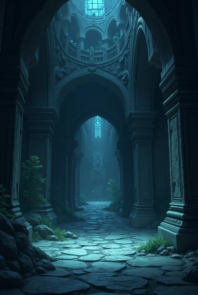 Game background - anime menu middle ages without people not forest cave kotokomby closed space dark