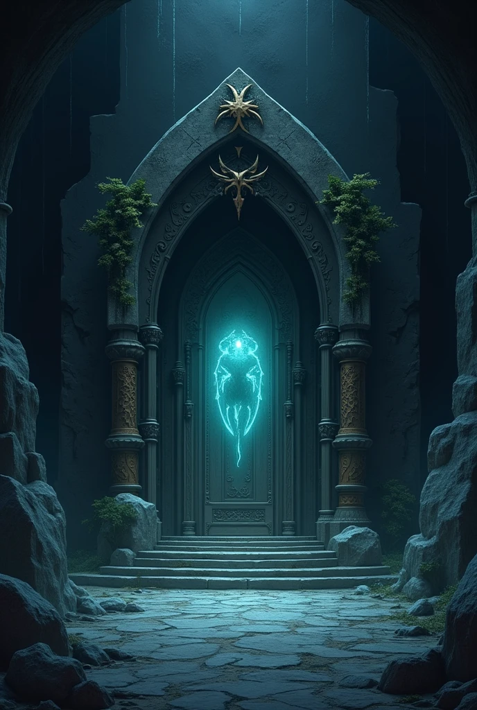 Game background - anime menu middle ages without people not forest cave kotokomby closed space dark