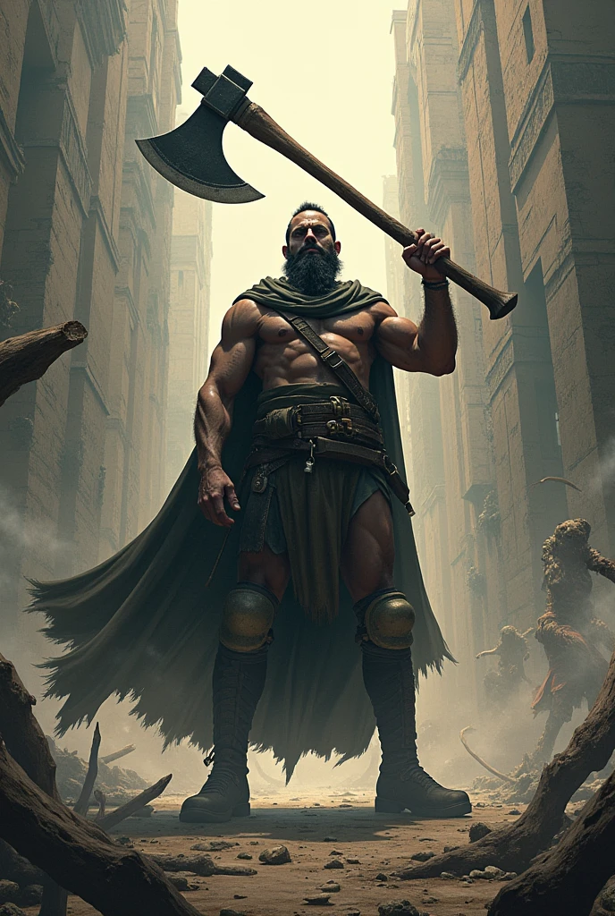 We chop down all problems and difficulties with an axe. Only Object in social porblems.