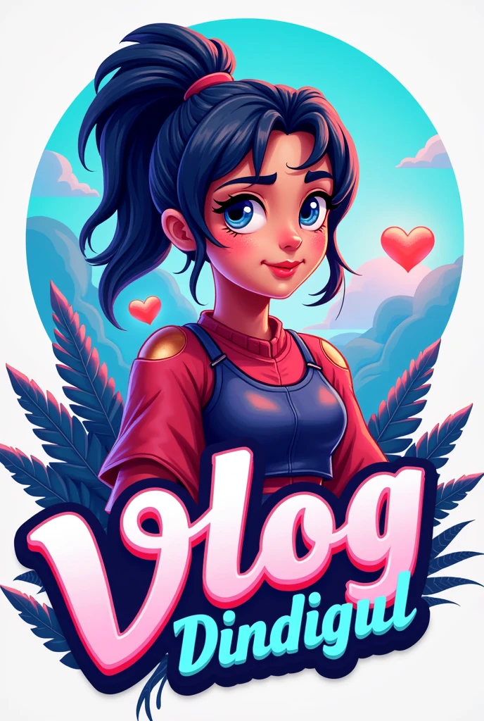 logo for an new trending Instagram new page based on Dindigul, Named "vlog by_kavery"
Background as animated girl future , lovely picture s unique creative