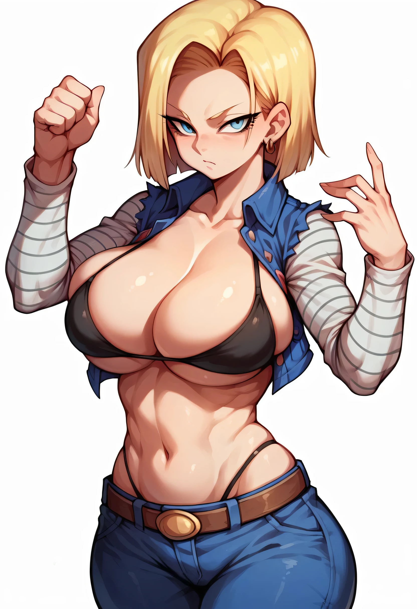 A woman in a panda costume posing for a photo, seductive anime girl, sfw version, thick, Android 18, OPPAI, breasts covered and sfw, top rated on pixiv, female protagonist, (SFW) Insurance for work, sfw huge breasts