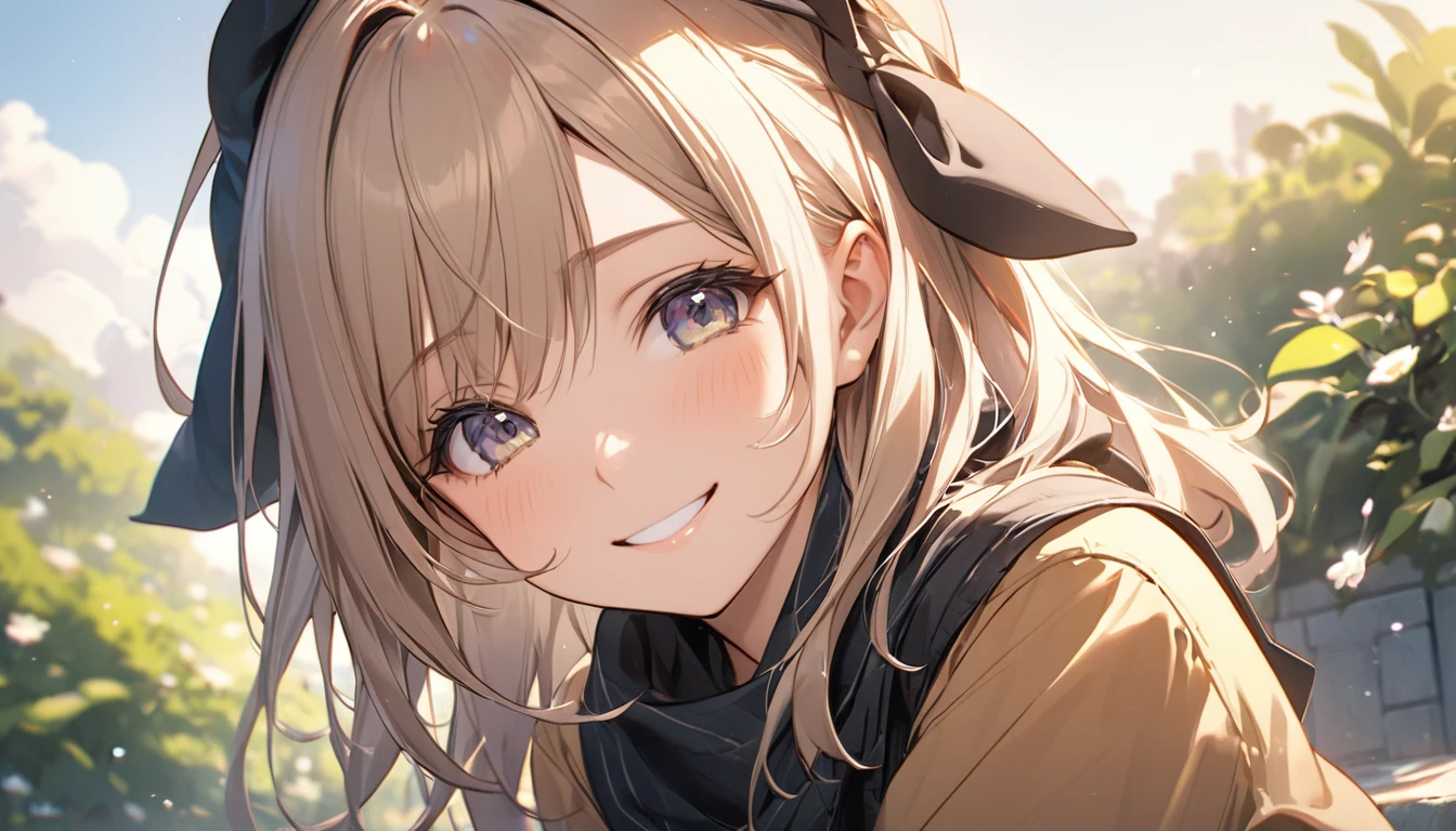 1 person, A little smile