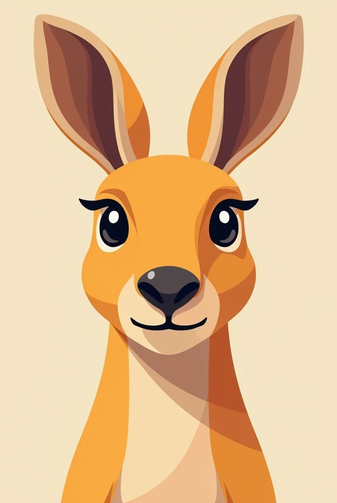 kangaroo face in vector format