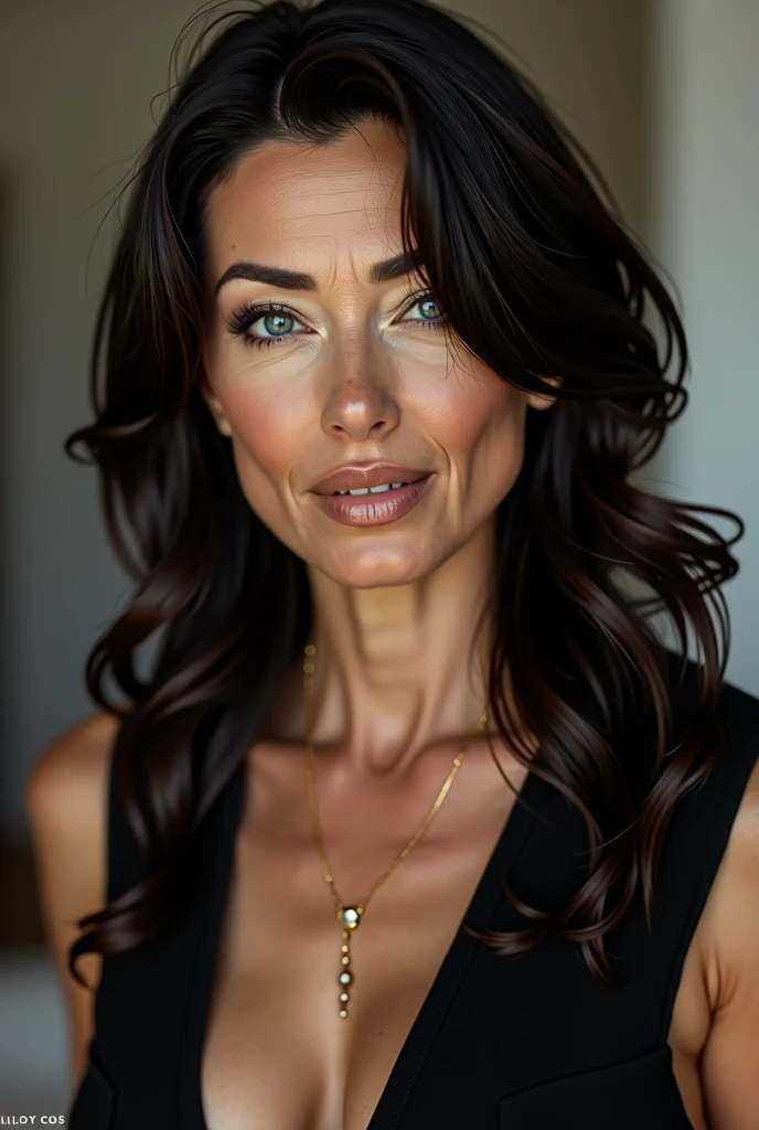 40 year old Latin woman with blue eyes, distinguished and sexy