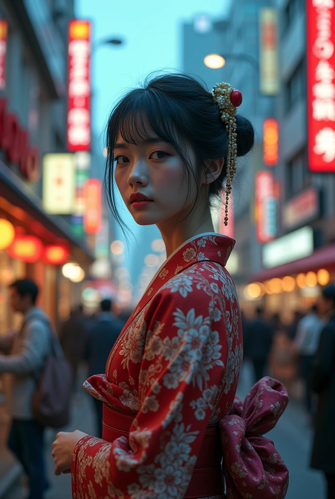 Japanese lady on tokyo street
