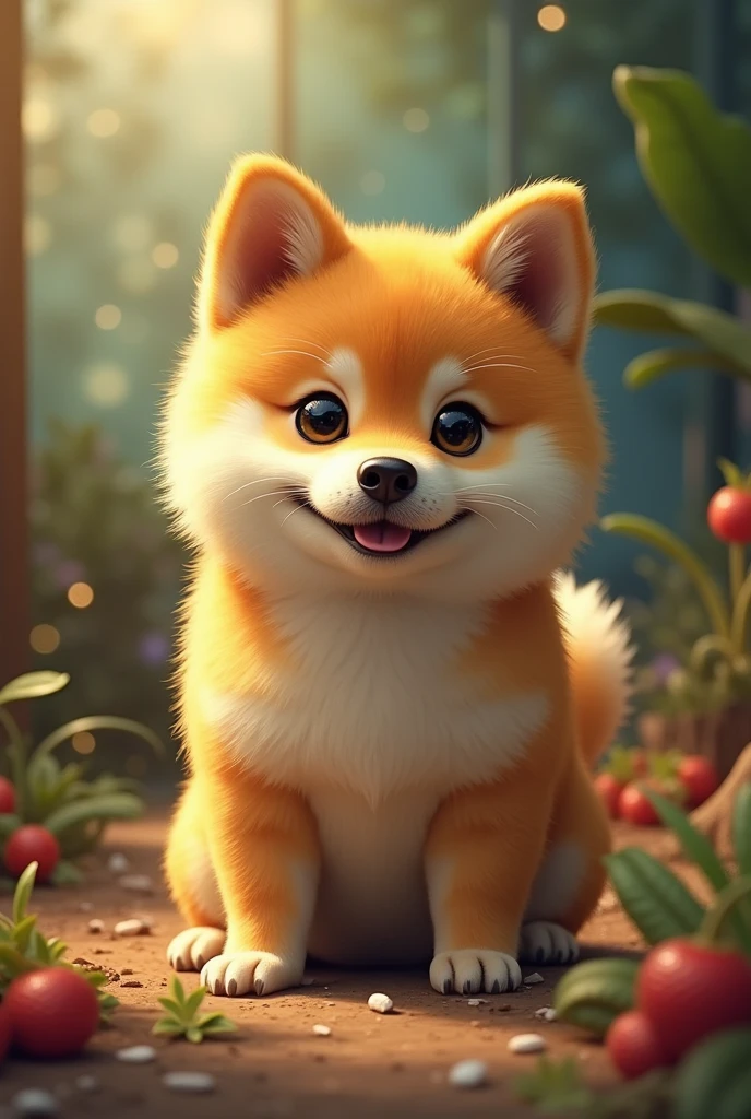Almost realistic image of the Doge meme character with an incredible background to make it look adorable