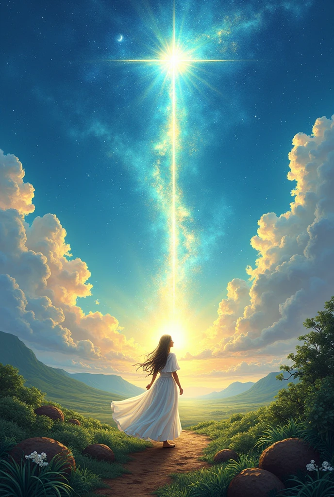 create a representation of the following excerpt from the Brazilian national anthem:
brazil, an intense dream, a vivid ray of love and hope descends to earth If in your beautiful sky, smiling and clear The image of Cruzeiro shines